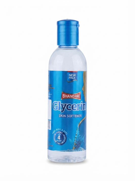 Bhandari Glycerin Skin Softener | Pure Glycerin for Skin | Moisturizer for Dry & Rough Skin | Lightweight Non-Greasy Formula | For Face, Hands & Body