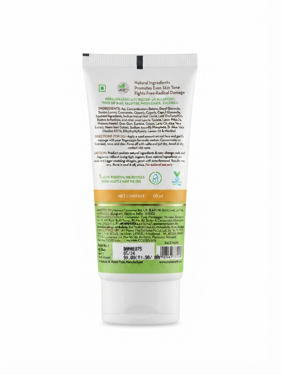 Mamaearth Vitamin C Face Wash with Vitamin C & Turmeric | Daily Facial Cleanser for Clean, Fresh & Radiant-Looking Skin | Gel-Based Soap-Free Face Wash | 50 ml