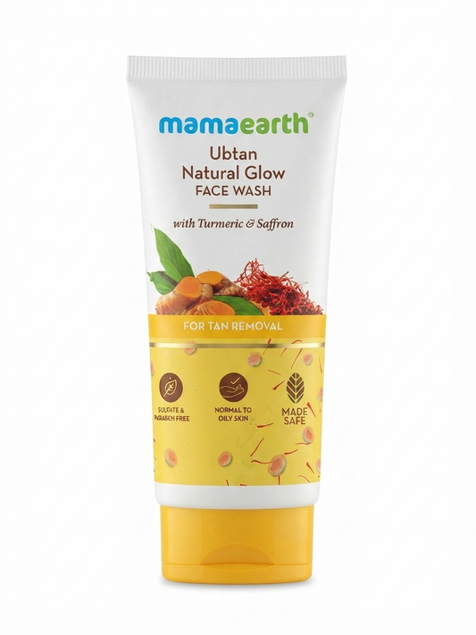 Mamaearth Turmeric Face Wash, Gentle Cleansing Formula for Fresh & Radiant-Looking Skin, Turmeric Facial Cleanser, Daily Face Wash, 50 ml