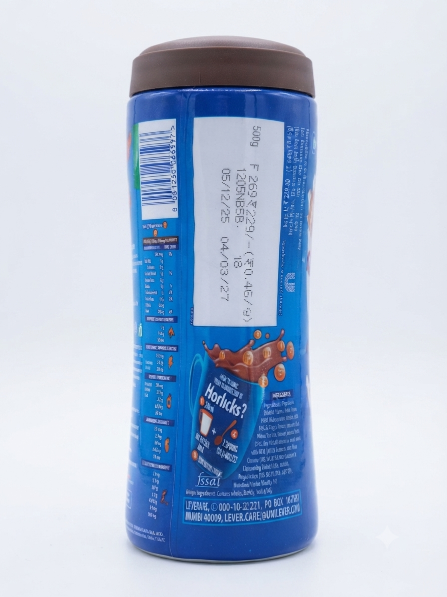 Horlicks Chocolate Delight Flavour Health & Nutrition Drink Powder, Malted Chocolate Beverage with Protein, Calcium, Iron, Vitamins & Minerals, 500g Jar