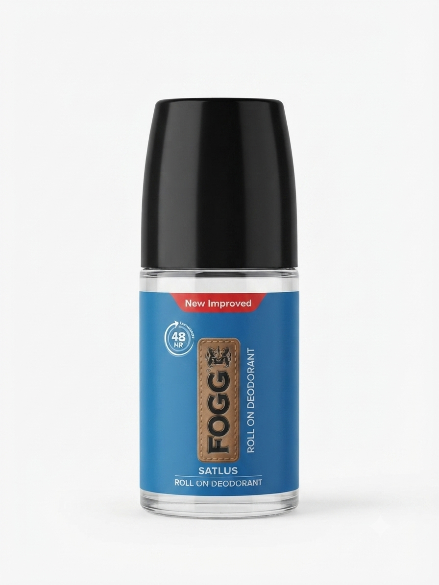 FOGG Sattlus Roll On Deodorant for Men, Antiperspirant & Deodorant, 24 Hour Odour Protection, Quick Dry Non-Sticky Formula, Alcohol-Free, 50ml