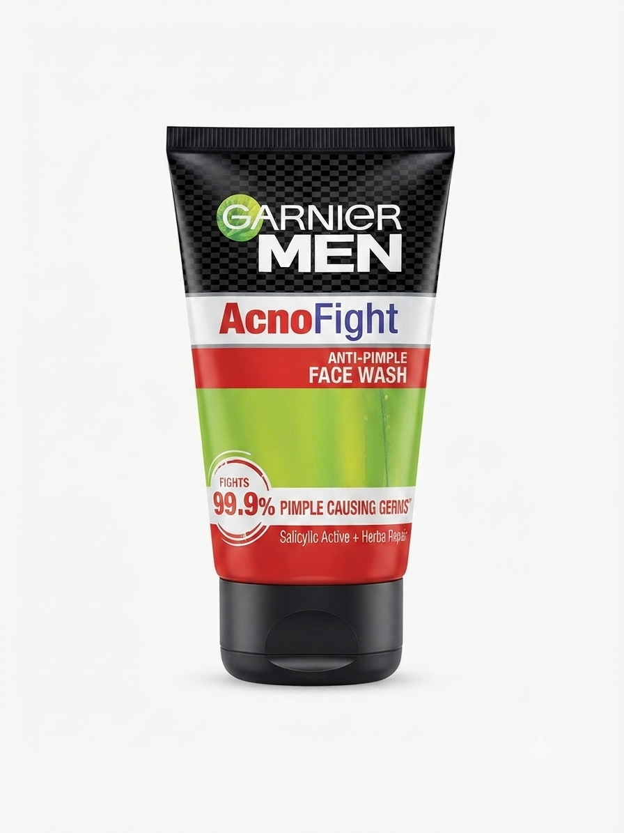 Garnier Men AcnoFight Anti-Pimple Face Wash, Deep Cleansing Face Wash for Men with Salicylic Acid, Removes Excess Oil & Impurities, Helps Fight Pimples, Daily Facial Cleanser