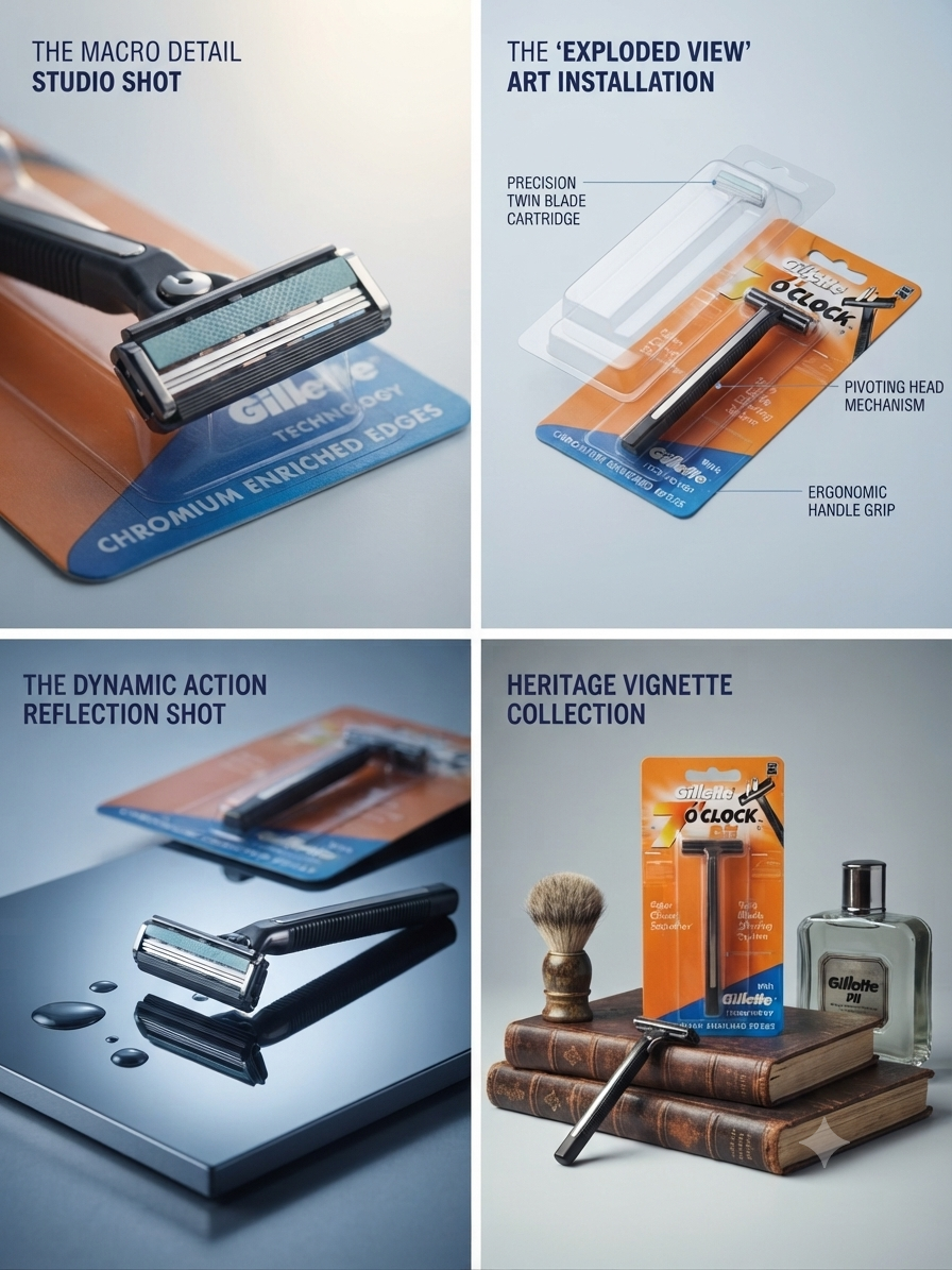 Gillette 2-Blade Razor for Men, Twin Blade Shaving System with Chromium Enriched Edges, Ergonomic Handle & Pivoting Head, Smooth Comfortable Shave