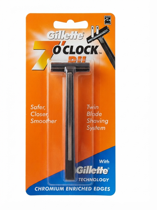 Gillette 2-Blade Razor for Men, Twin Blade Shaving System with Chromium Enriched Edges, Ergonomic Handle & Pivoting Head, Smooth Comfortable Shave