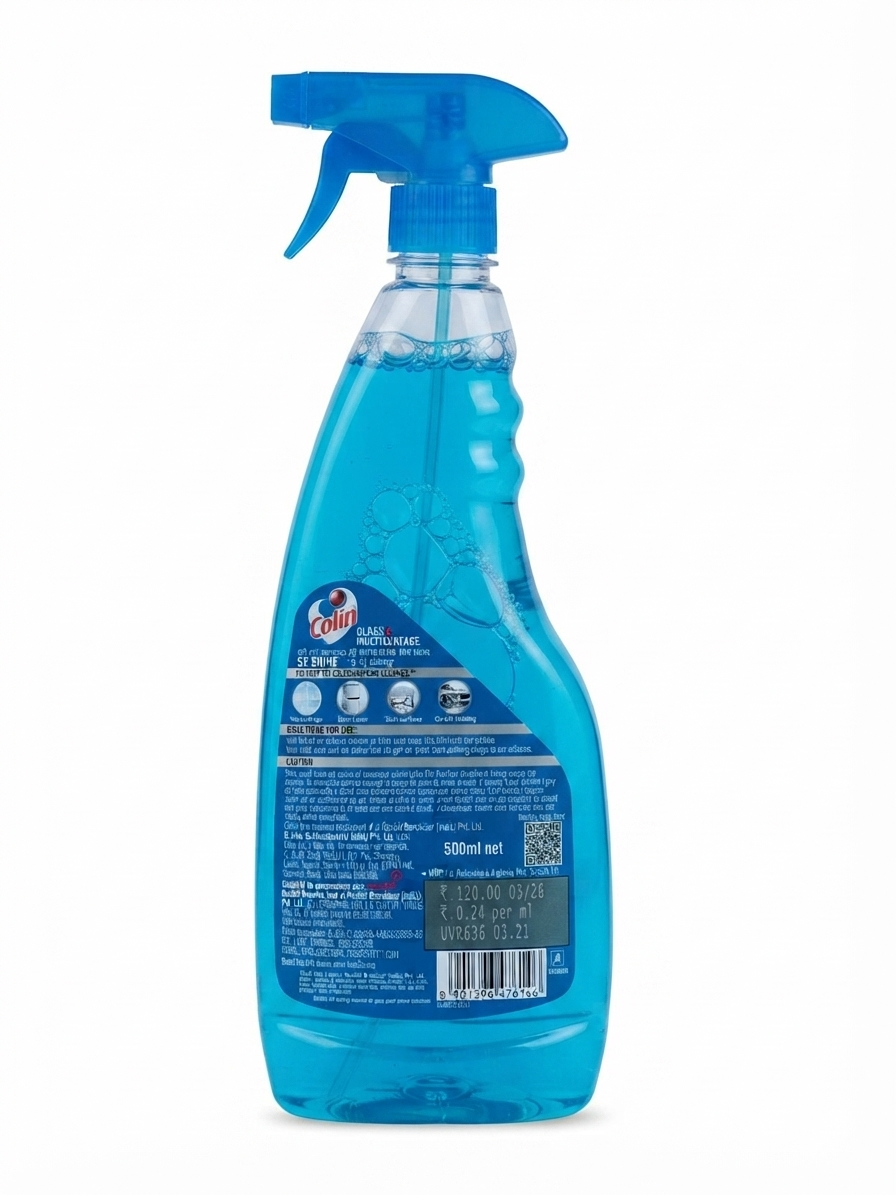 Colin Glass & Multi-Surface Cleaner Spray, 5X Shine Power for Glass, Mirrors, Ceramic & Laminated Surfaces, Streak-Free Cleaning Formula
