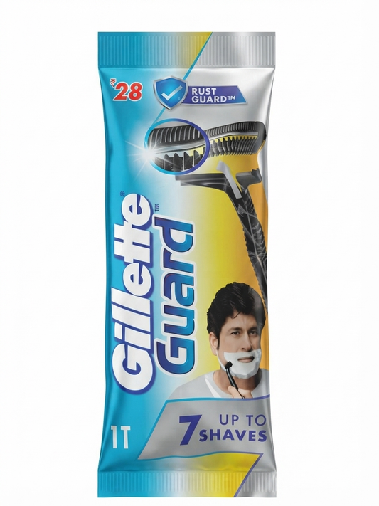 Gillette Guard Disposable Razor for Men, Single Blade Razor with Rust Guard, Lightweight Handle for Easy Shaving, Up to 7 Shaves, 1 Piece