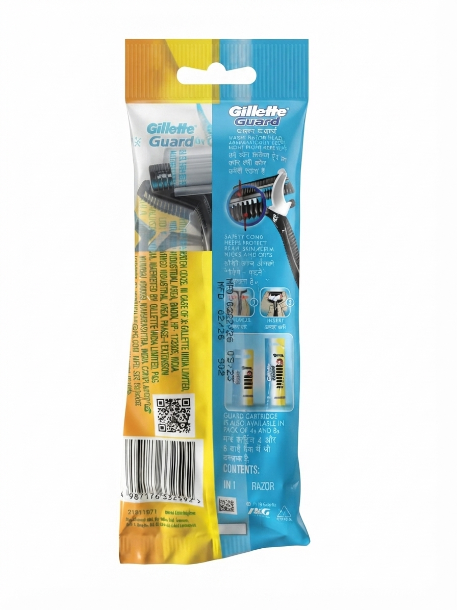 Gillette Guard Disposable Razor for Men, Single Blade Razor with Rust Guard, Lightweight Handle for Easy Shaving, Up to 7 Shaves, 1 Piece