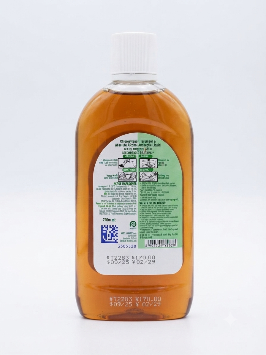 Dettol Antiseptic Liquid Germ Defence, Multipurpose Antiseptic Disinfectant for Personal Hygiene, Wound Care & Surface Cleaning, Family Hygiene Liquid