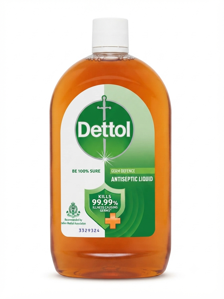 Dettol Antiseptic Liquid Germ Defence, Multipurpose Antiseptic Disinfectant for Personal Hygiene, Wound Care & Surface Cleaning, Family Hygiene Liquid