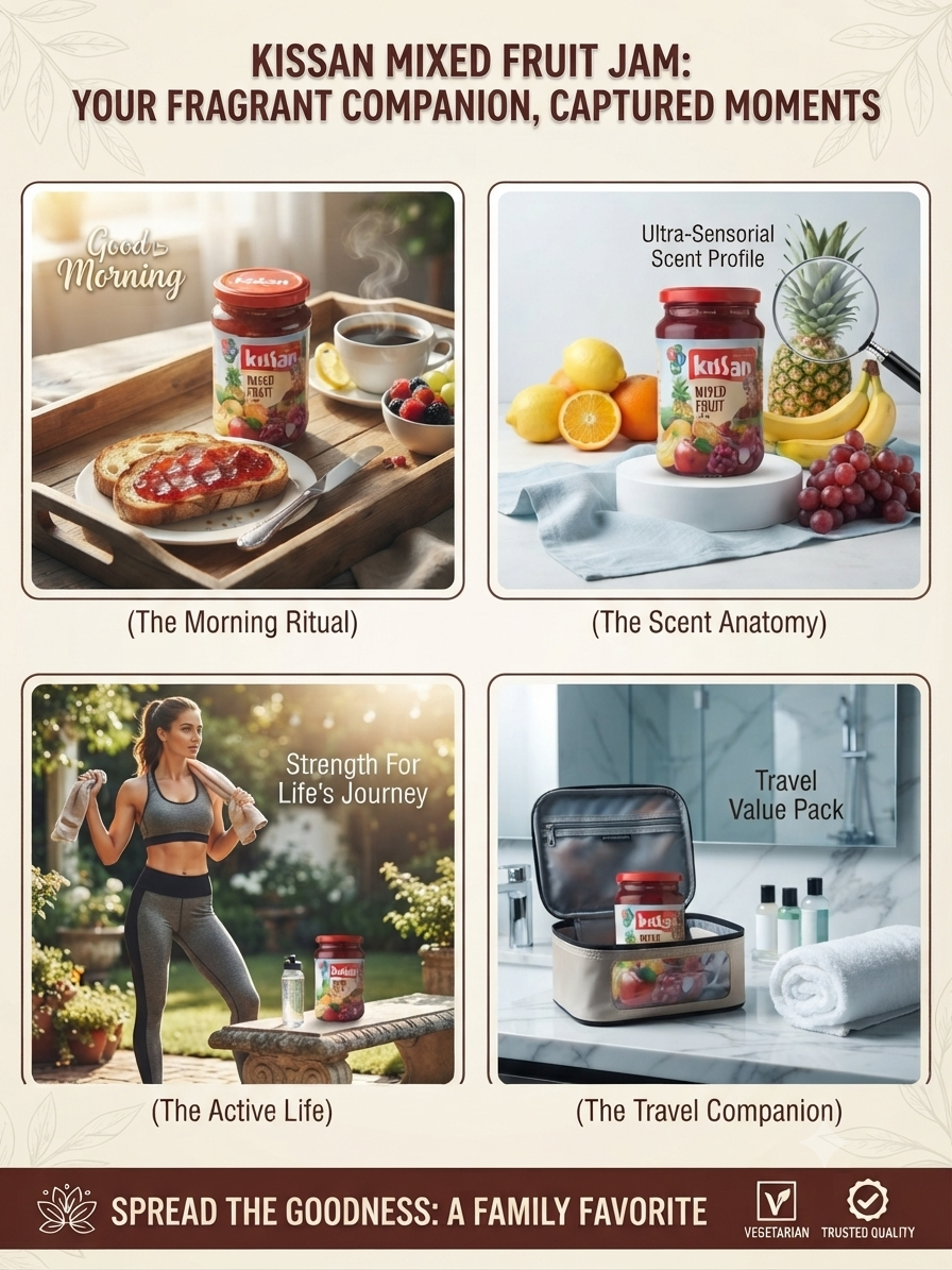 Kissan Mixed Fruit Jam, Fruity Spread with Mixed Fruit Blend, Smooth & Spreadable, 500g