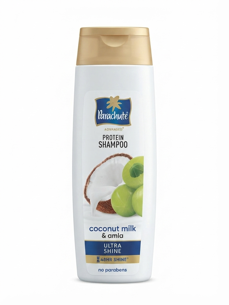 Parachute Advanced Protein Shampoo with Coconut Milk & Amla, For Soft & Shiny Hair, Protein-Enriched Hair Care Shampoo