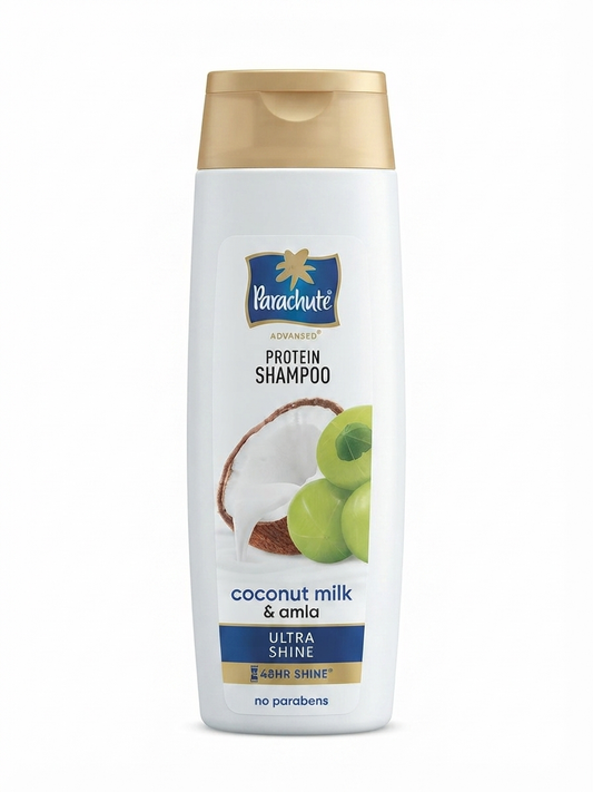 Parachute Advanced Protein Shampoo with Coconut Milk & Amla, For Soft & Shiny Hair, Protein-Enriched Hair Care Shampoo