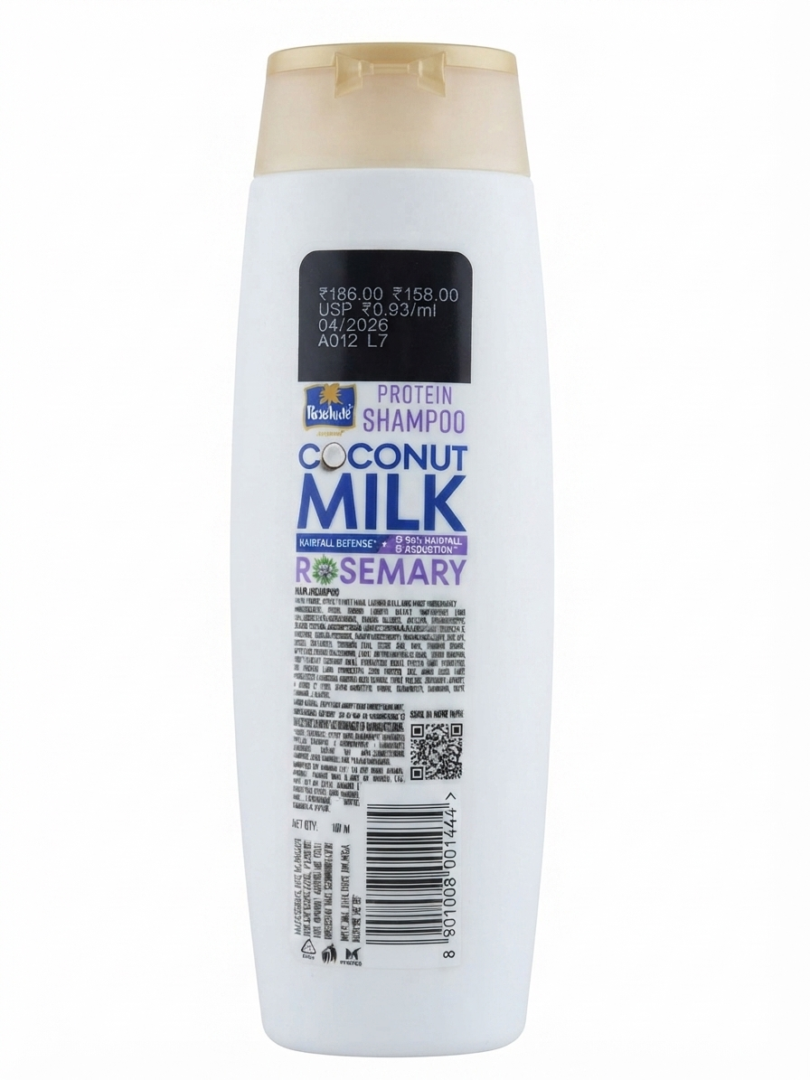 Parachute Advanced Protein Shampoo with Coconut Milk & Amla, For Soft & Shiny Hair, Protein-Enriched Hair Care Shampoo