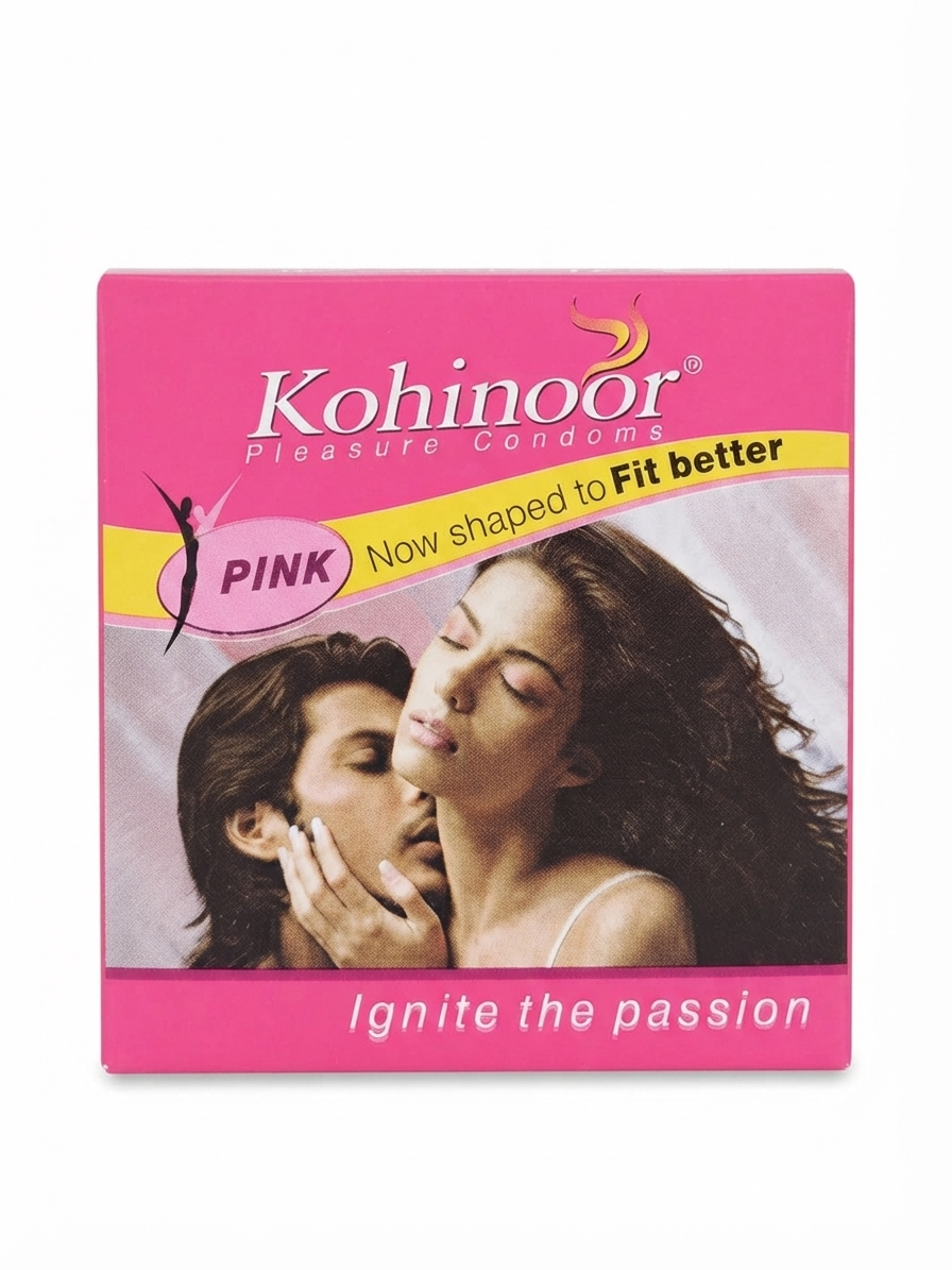 Kohinoor Xtra Time Condoms, 3 Count Pack, Lubricated Condoms for Couples, Extra Time Formula, Protection & Intimacy