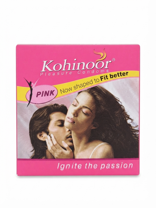 Kohinoor Xtra Time Condoms, 3 Count Pack, Lubricated Condoms for Couples, Extra Time Formula, Protection & Intimacy