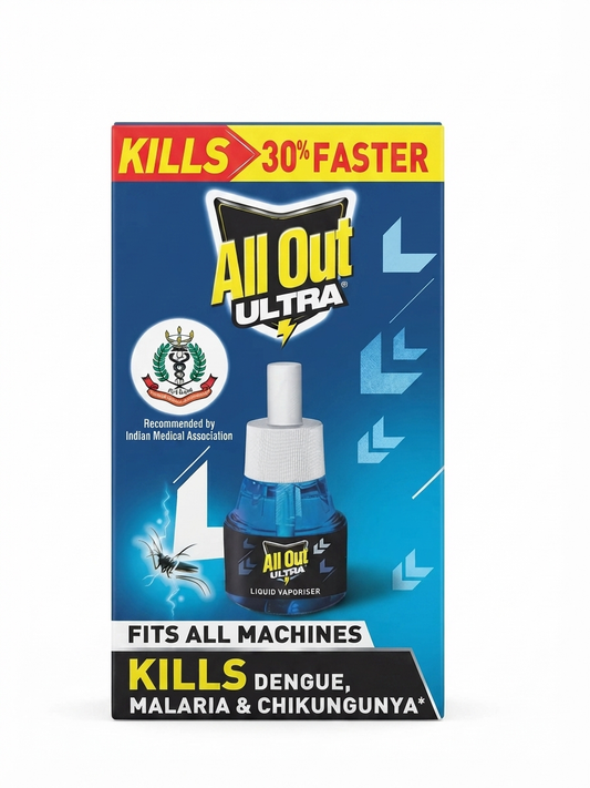 All Out Ultra Liquid Mosquito Repellent Refill, Fast Action Formula, Universal Refill for All-Out Liquid Machines, Easy Plug-In Mosquito Protection for Home