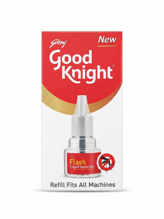 Godrej Good Knight Flash Liquid Vaporiser Refill, Mosquito Repellent Liquid, Refill Fits All Machines, Fast-Action Mosquito Protection for Home