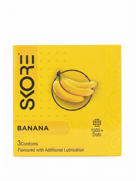 SKORE Not Out 3N Condoms, 3 Count | Climax Delay Condoms with Additional Lubrication | 1500+ Raised Dots for Stimulation | Natural Rubber Latex | ISO 4074 Compliant