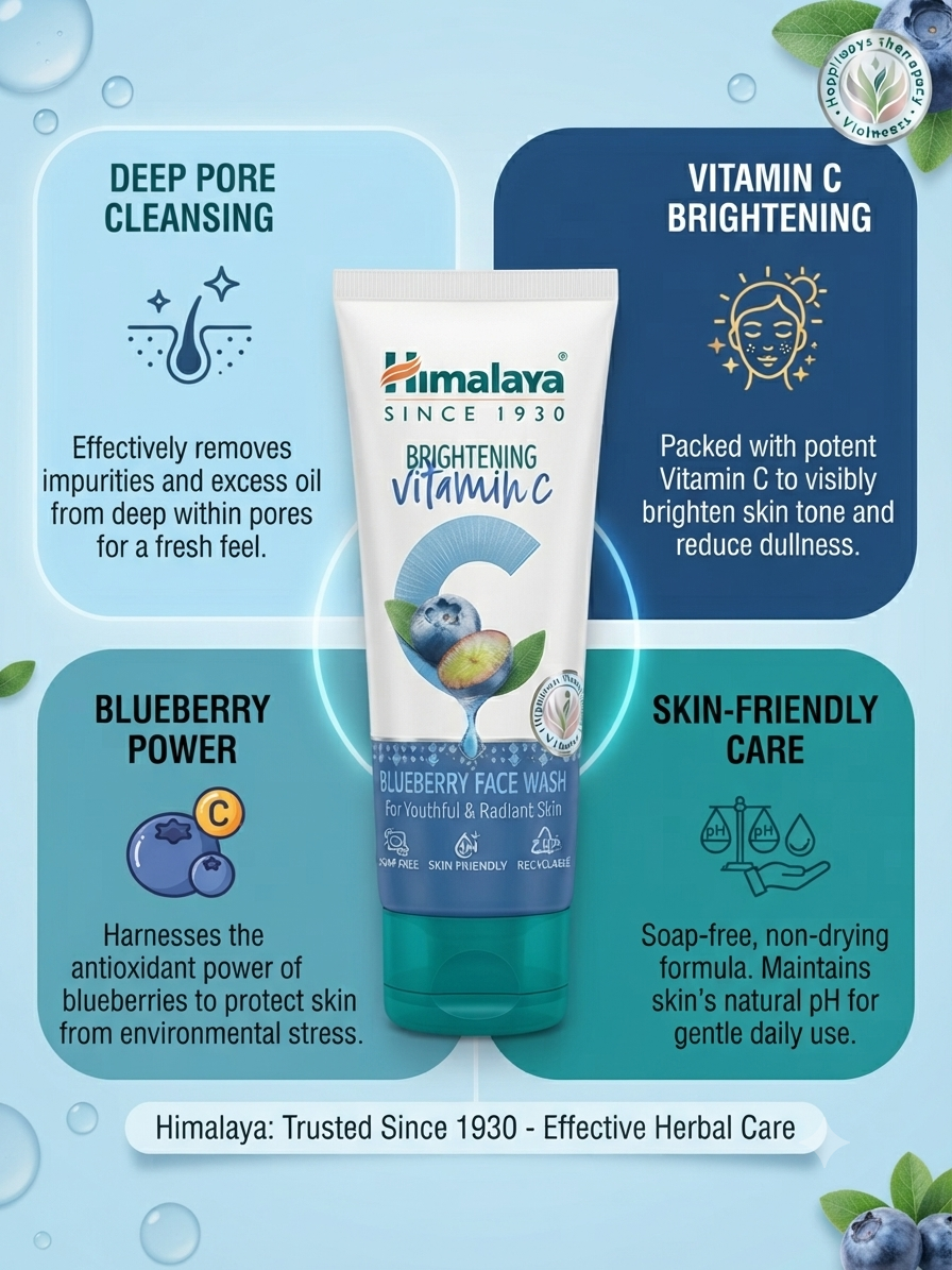 Himalaya Tan Removal Face Wash features Peel and Honey as key ingredients.