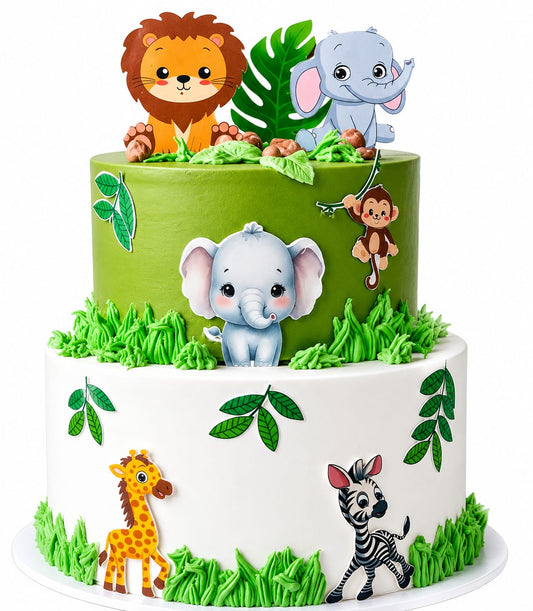 Freshly Baked 1.5 KG Teddy Bear First Birthday Cake | Personalized Name Fresh Cream & Fondant Cake | Custom Flavors (Vanilla, Chocolate, Butterscotch, Black Forest, Pineapple) | Serves 15–20 People