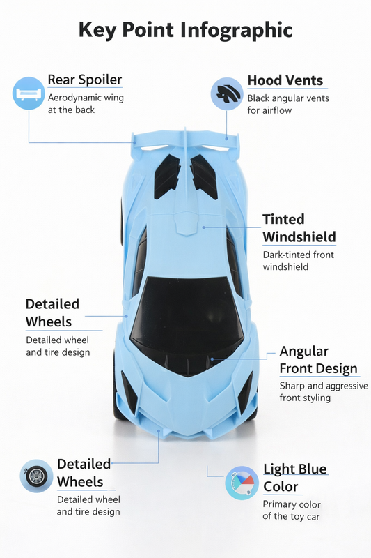 Kids Toy Sports Car – Friction Powered Mini Racing Car for Boys & Girls