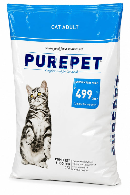 Purepet Adult Dry Cat Food 2.8 kg | Complete & Balanced Nutrition | Taurine Enriched | Healthy Skin & Coat