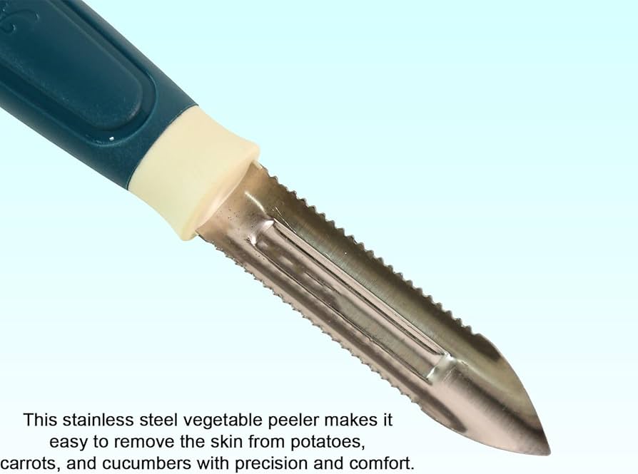 Multipurpose Fruit & Vegetable Peeler with Ergonomic Non-Slip Handle