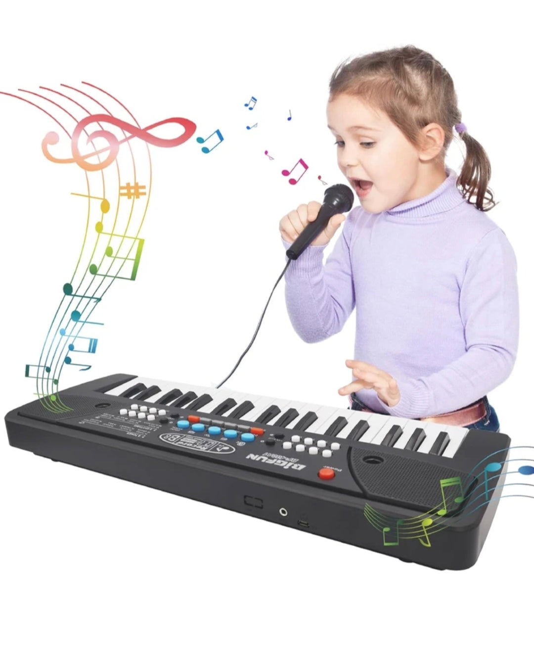 37 Key Electronic Keyboard Piano for Kids – Large Key Music Keyboard with Recording, Demo Songs & Learning Mode, Portable Musical Toy Piano for Beginners Boys & Girls