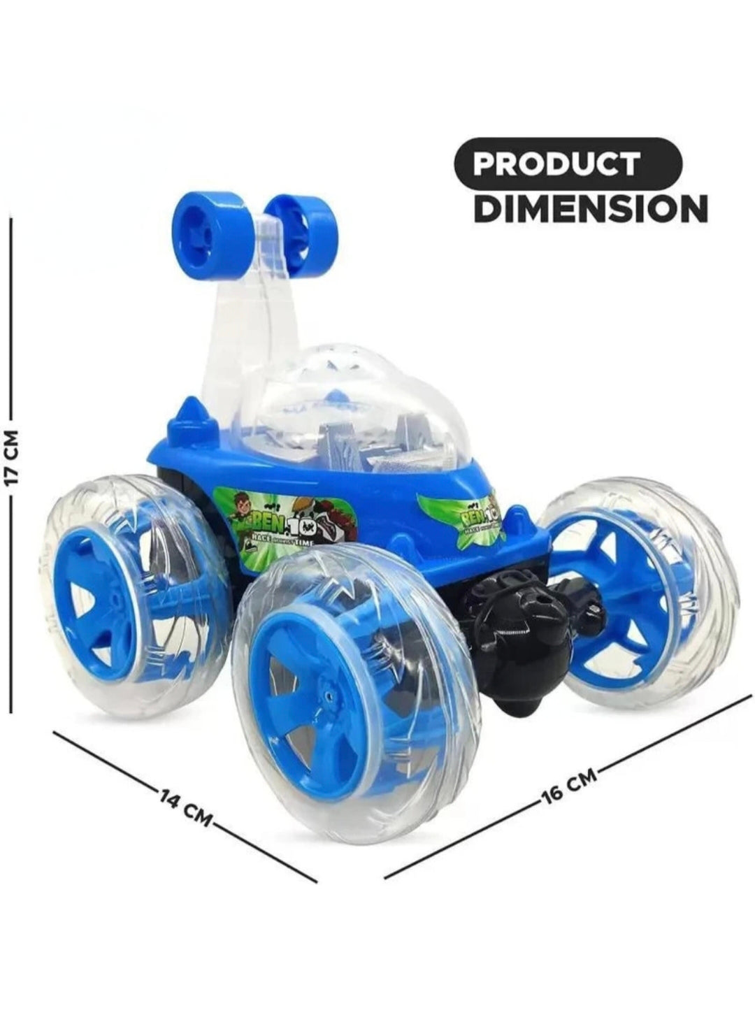Remote Control Stunt Car for Kids, 360° Rotating RC Car with LED Lights,