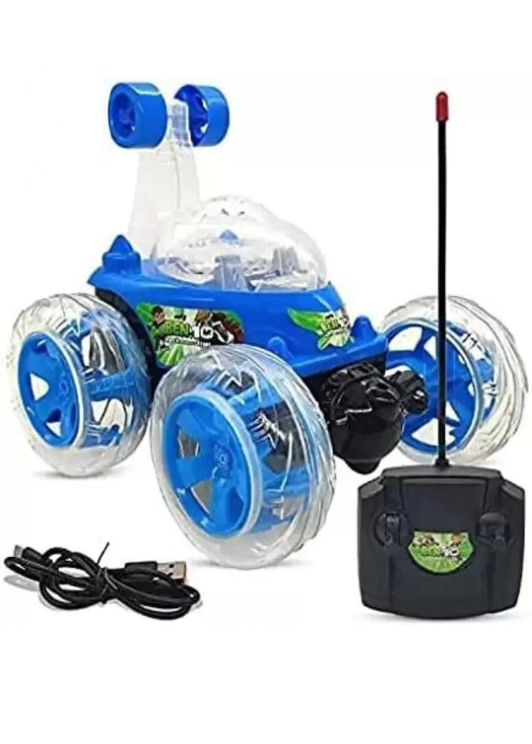 Remote Control Stunt Car for Kids, 360° Rotating RC Car with LED Lights,