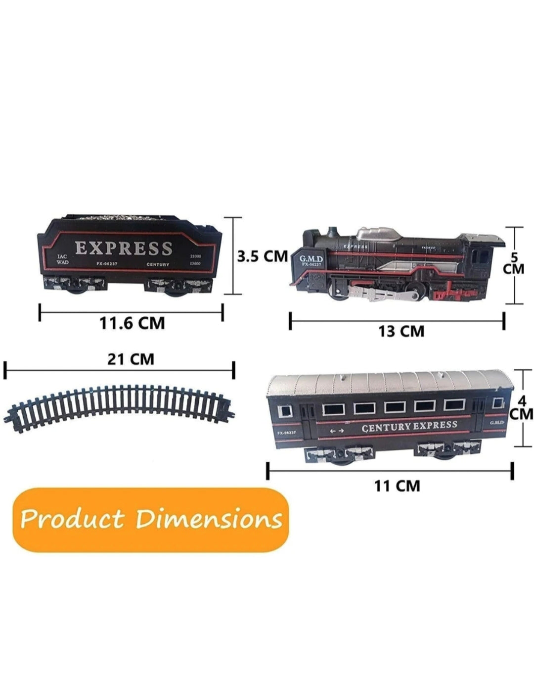 Electric Toy Train Set for Kids with Track | Battery Operated Express Train with Light & Sound