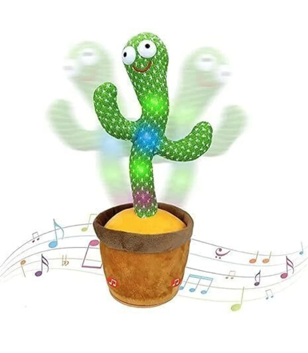 Dancing Cactus Toy with Music & Lights | Talking & Repeating Plush Toy