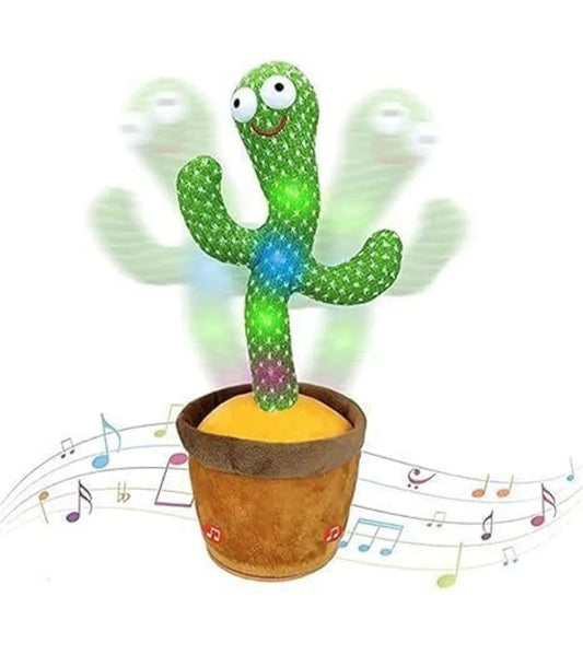 Dancing Cactus Toy with Music & Lights | Talking & Repeating Plush Toy