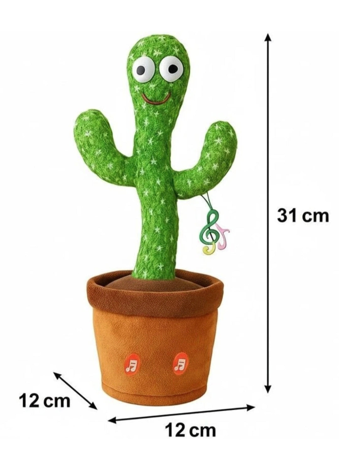 Dancing Cactus Toy with Music & Lights | Talking & Repeating Plush Toy