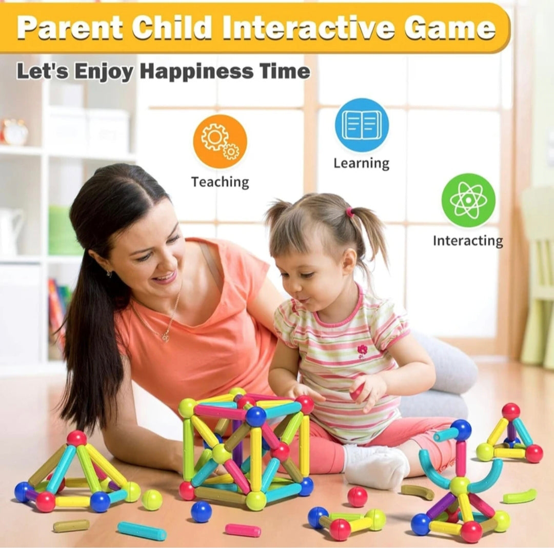 Magnetic Building Sticks & Balls Set for Kids | Educational STEM Construction Toy ( 25 pic )