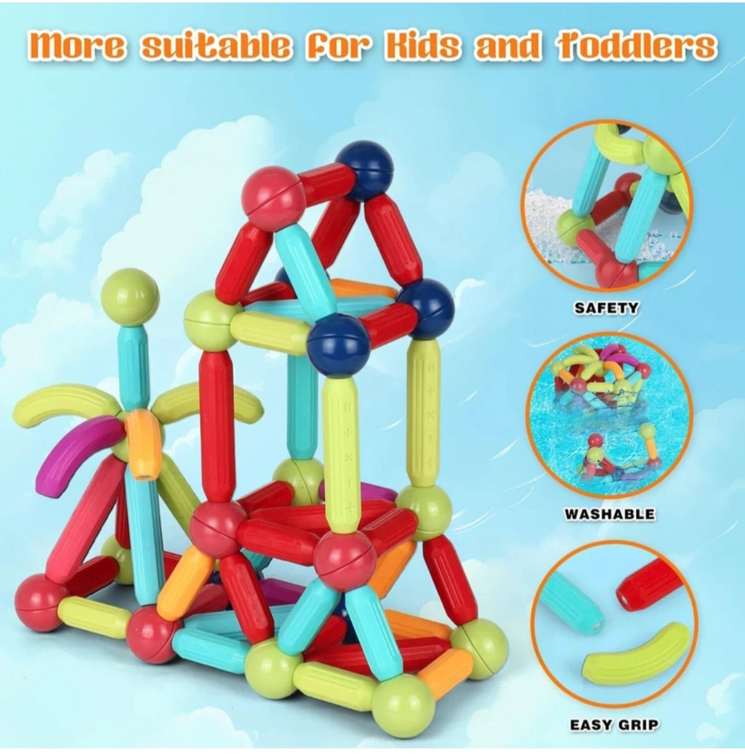 Magnetic Building Sticks & Balls Set for Kids | Educational STEM Construction Toy ( 25 pic )