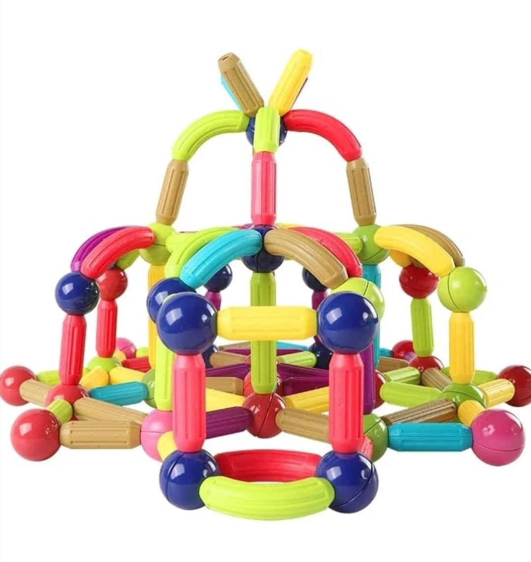 Magnetic Building Sticks & Balls Set for Kids | Educational STEM Construction Toy ( 25 pic )