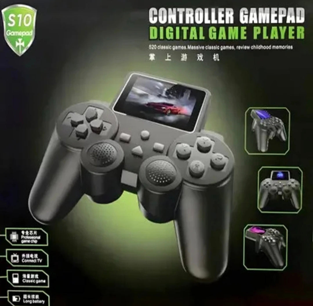 S10 Handheld Game Console with 520 Built-in Games | Portable Gaming Controller with Screen