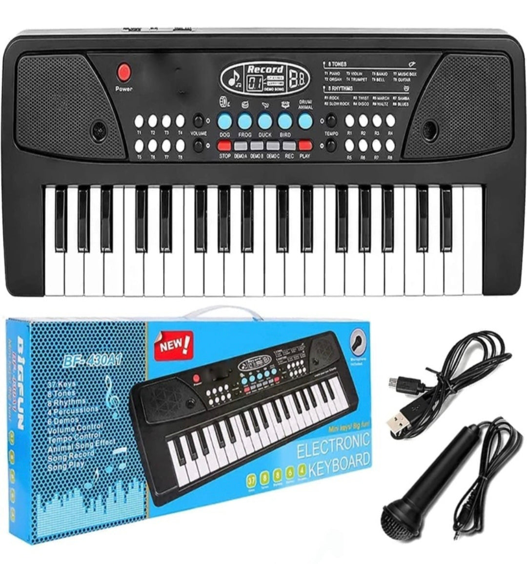 37 Keys Electronic Keyboard Piano for Kids with Microphone | Musical Learning Toy Keyboard