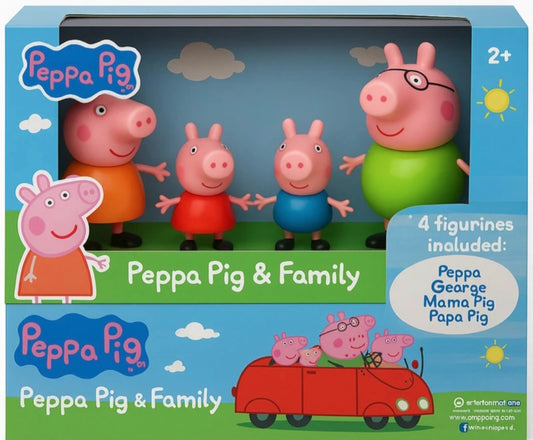 Peppa Pig Family Figure Set (4 Pieces) | Peppa, George, Mummy & Daddy Pig Toys