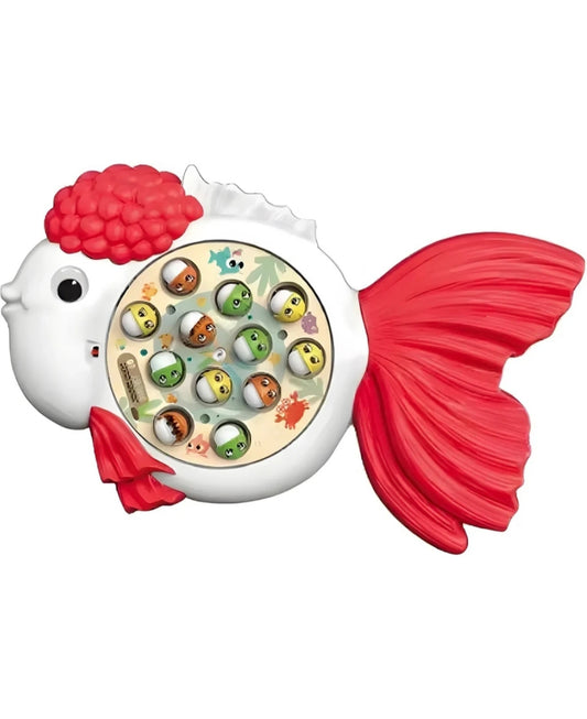 Gold Fish Fishing Game Toy for Kids 3+ Years | Rotating Musical Fishing Tray with Magnetic Fish & Rods