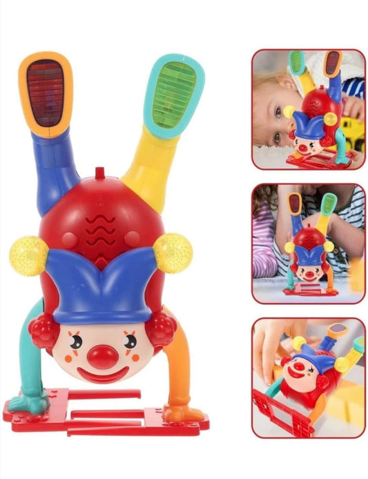 Dancing Clown Toy with Flip Action | Handstand Walking Toy with Music & Lights