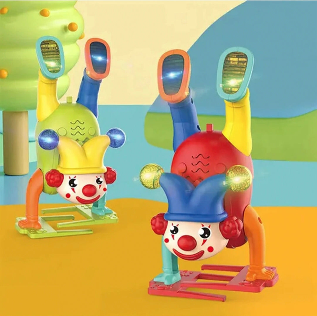 Dancing Clown Toy with Flip Action | Handstand Walking Toy with Music & Lights