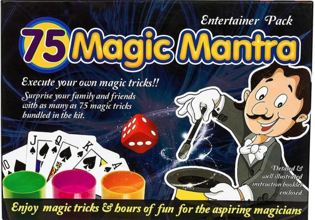 75 Magic Mantra Magic Kit for Kids – Magic Tricks Set with Cards, Props & Instruction Guide