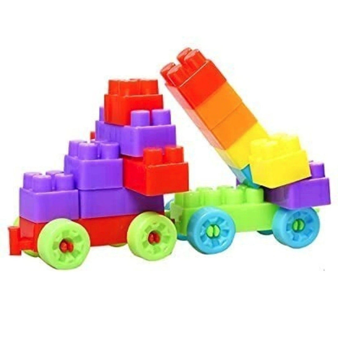 Kids Building Blocks Set with Storage Bag – Colorful Educational Construction Toy