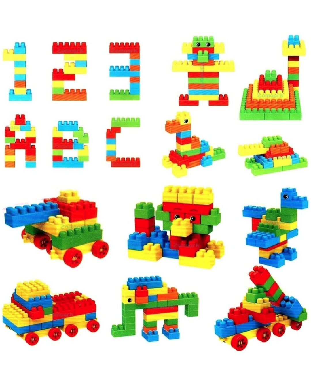 Kids Building Blocks Set with Storage Bag – Colorful Educational Construction Toy