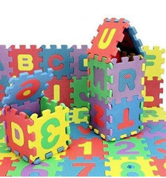 EVA Foam Puzzle Mat for Kids, Alphabet & Number Play Mat (A-Z & 0-9)