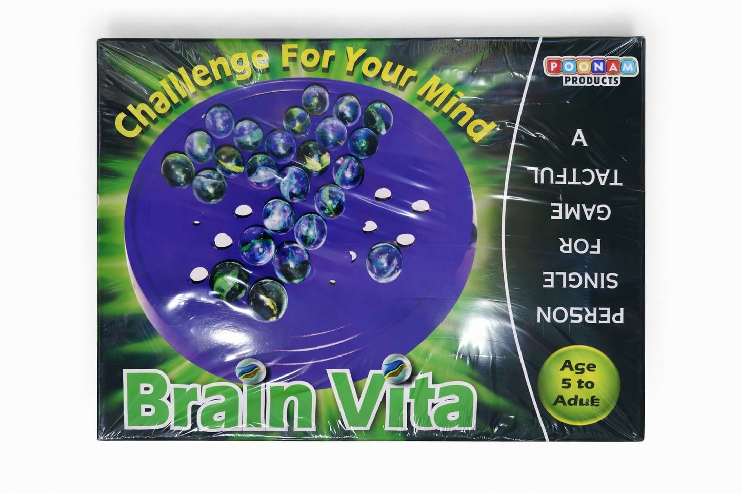 Brain Vita Game (Peg Solitaire) | Single Player Brain Teaser Board Game | Mind Puzzle Strategy Game for Kids & Adults