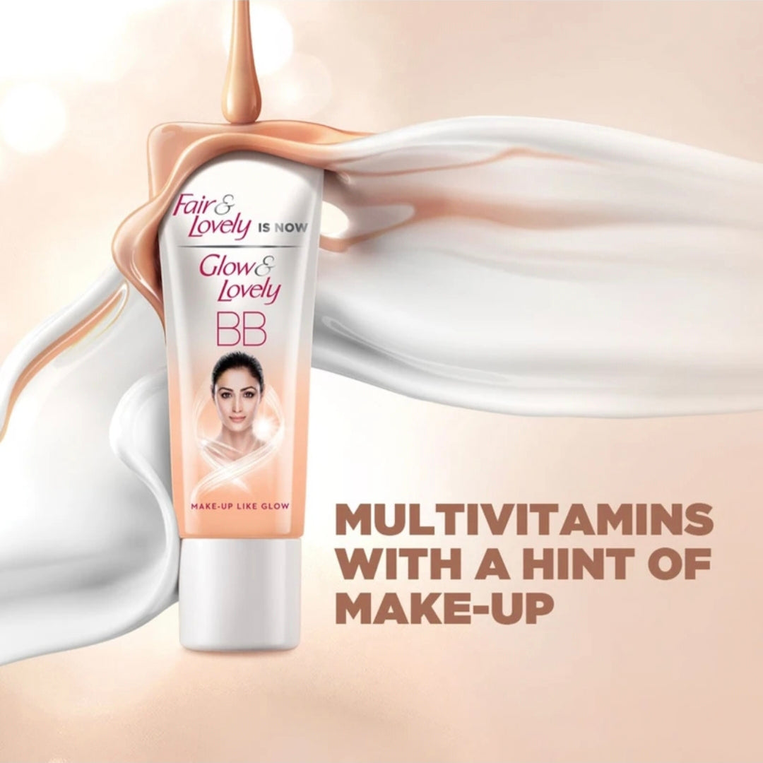 Glow & Lovely BB Cream for Women | Instant Glow Makeup Cream | Light Coverage Foundation + Skincare | Natural Finish | Shade 01