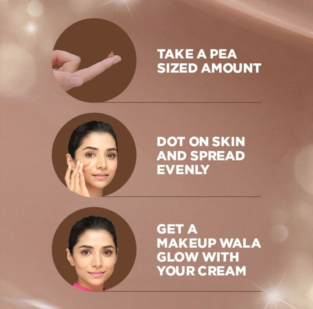 Instant Glow Makeup Cream, Covers Dark Spots & Blemishes, Evens Skin Tone